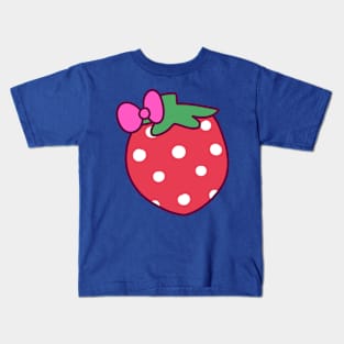 Pink Bow Strawberry Kids T-Shirt